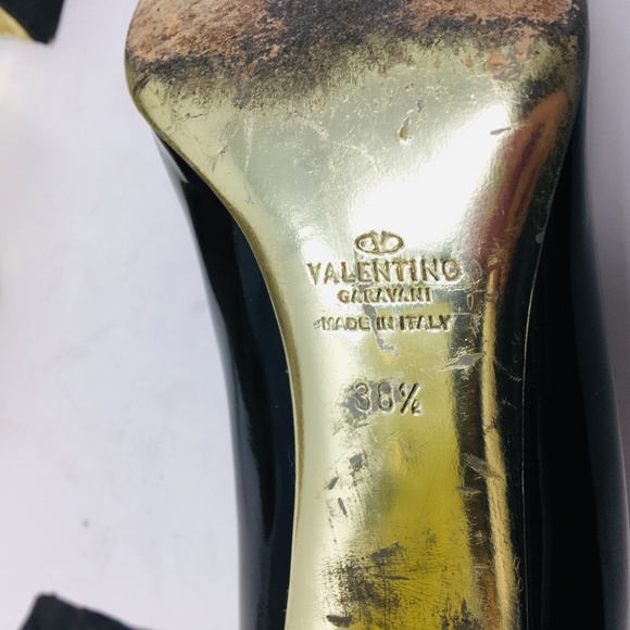 Valentino Garavani VTG leather Heel Gold 38.5 - Picture 8 of 8